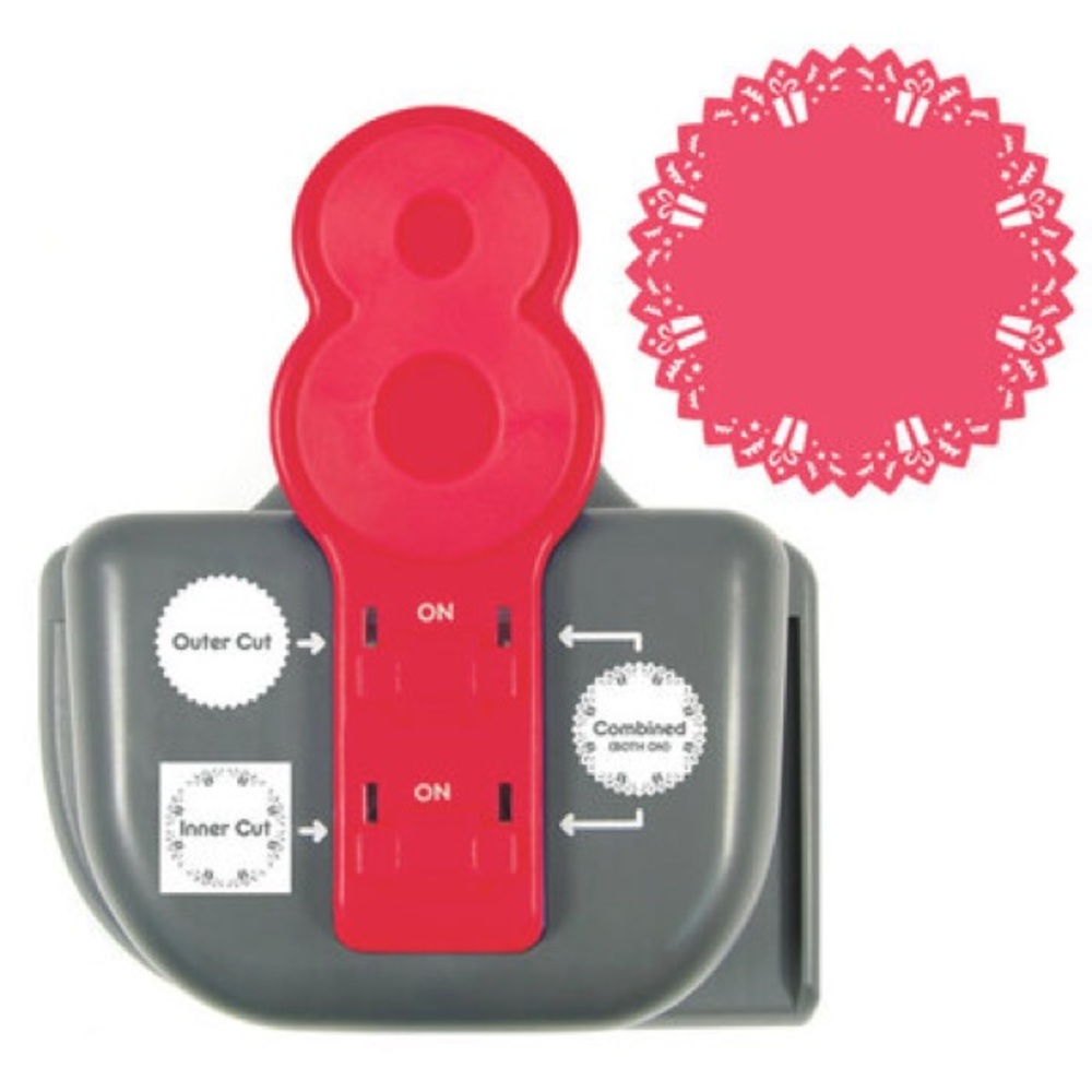 We R Memory Keepers Lucky 8 Paper Punch Fancy Scroll Crafts / Doily / Placemat